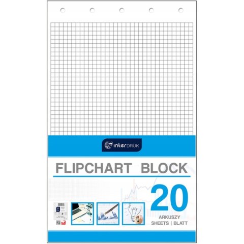 Blok do flipcharta 100x65cm 20k kratka INTERDRUK Blok do flipcharta 100x65cm 20k kratka INTERDRUK