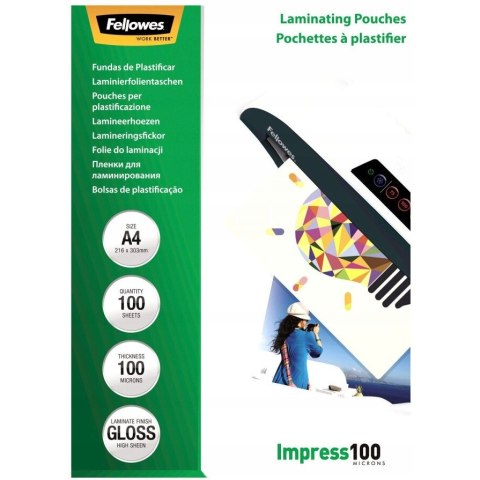 Folia do laminowania A4 100mic FELLOWES (100) 5351111 Folia do laminowania A4 100mic FELLOWES (100) 5351111