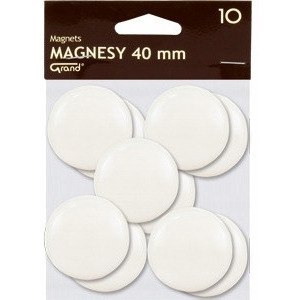 Magnesy 40mm białe (10szt.) 130-1699 GRAND Magnesy 40mm białe (10szt.) 130-1699 GRAND