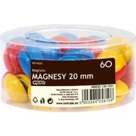 Magnesy GR-6020 20mm 60szt. 130-1551 Magnesy GR-6020 20mm 60szt. 130-1551