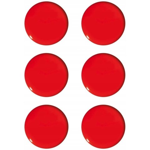 Magnesy do tablic 20mm czerwone (6szt.) GM400-C6 TETIS Magnesy do tablic 20mm czerwone (6szt.) GM400-C6 TETIS