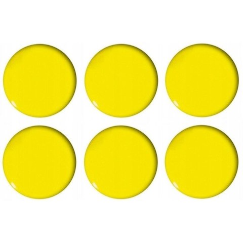 Magnesy do tablic żółte wypukłe 30mm (6szt.) GM301-PY6 TETIS Magnesy do tablic żółte wypukłe 30mm (6szt.) GM301-PY6 TETIS