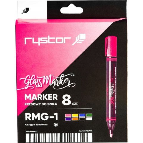 Marker kredowy do szkła RMG-1/ 8sztuk etui EKO 463-800EKO RYSTOR Marker kredowy do szkła RMG-1/ 8sztuk etui EKO 463-800EKO RYSTOR
