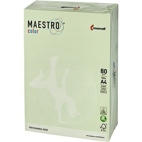 Papier ksero A4 80g MAESTRO COLOR GN27 pastel jasna zieleń Papier ksero A4 80g MAESTRO COLOR GN27 pastel jasna zieleń
