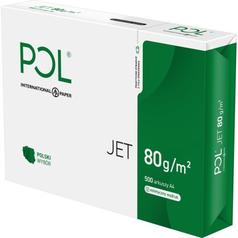 Papier ksero A4 80g POLJET (5ryz) klasa białości A 166 Papier ksero A4 80g POLJET (5ryz) klasa białości A 166