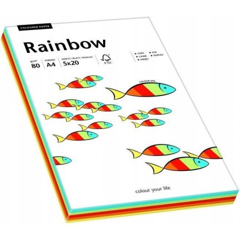 Papier ksero A4 80g RAINBOW mix intensywny 88043188 Papier ksero A4 80g RAINBOW mix intensywny 88043188