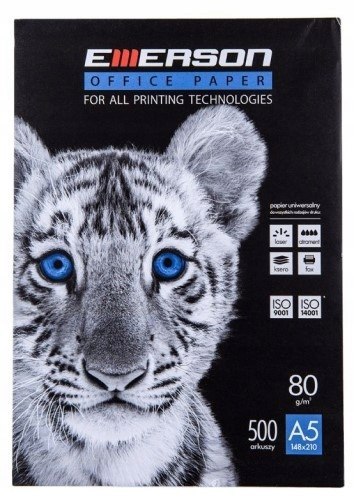 Papier ksero A5 80g EMERSON TIGER (10ryz) klasa białości C Papier ksero A5 80g EMERSON TIGER (10ryz) klasa białości C