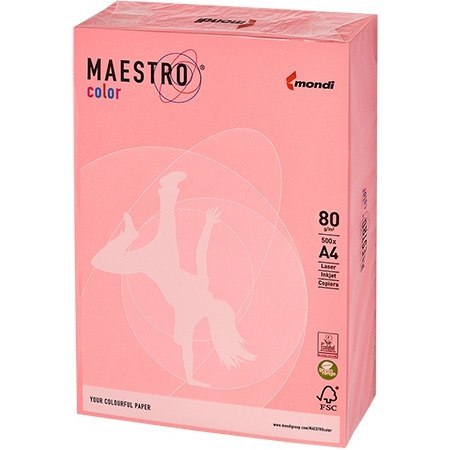 Papier ksero MAESTRO COLOR A4 80g OPI74 pastel flamingo Papier ksero MAESTRO COLOR A4 80g OPI74 pastel flamingo
