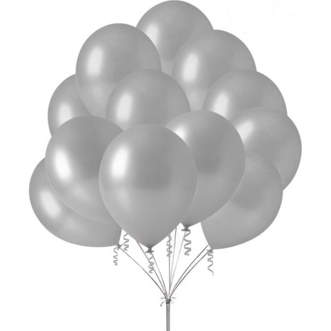 Balon Srebrny metalik 80szt. B088 GO PARTY Balon Srebrny metalik 80szt. B088 GO PARTY