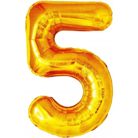 Balon foliowy złota cyfra 5 BCF-955-5 GO PARTY Balon foliowy złota cyfra 5 BCF-955-5 GO PARTY