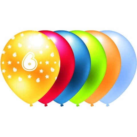 Balon metalik nadruk 6 mix kolor 5szt. B200 GO PARTY Balon metalik nadruk 6 mix kolor 5szt. B200 GO PARTY