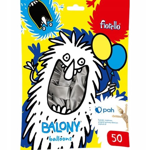 Balony 10` metalizowane SREBRNE (50) 170-2631 FIORELLO Balony 10` metalizowane SREBRNE (50) 170-2631 FIORELLO