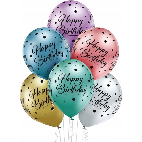 Balony Happy Birthday glossy 6 szt. BN06-673 ALIGA Balony Happy Birthday glossy 6 szt. BN06-673 ALIGA