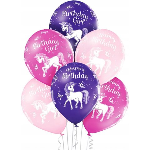 Balony Urodzinowy jednorożec 6 szt. BN06-228 ALIGA Balony Urodzinowy jednorożec 6 szt. BN06-228 ALIGA
