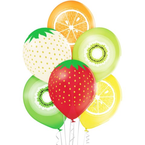 Balony pastelowe owoce 30cm (6szt.) BN06-591 ALIGA Balony pastelowe owoce 30cm (6szt.) BN06-591 ALIGA