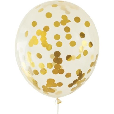 Balony z konfetti złote 30cm (5 szt) BKN-8575 ALIGA Balony z konfetti złote 30cm (5 szt) BKN-8575 ALIGA