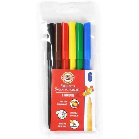 Flamastry 6 kol. 771002/JF04 KOH-I-NOOR Flamastry 6 kol. 771002/JF04 KOH-I-NOOR