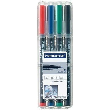 Foliopis permanentny S313 WP4 etui 4szt. LUMOCOLOR STAEDTLER S313WP4 Foliopis permanentny S313 WP4 etui 4szt. LUMOCOLOR STAEDTLER S313WP4