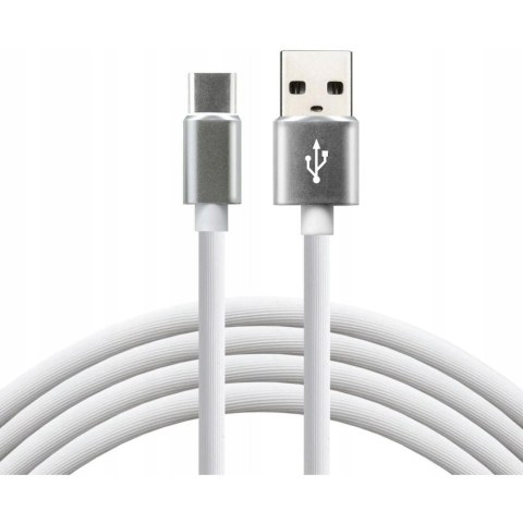 Kabel USB-A -> USB-C 1,5m 3A silikonowy biały EVERACTIVE (CBS-1.5CW) Kabel USB-A -> USB-C 1,5m 3A silikonowy biały EVERACTIVE (CBS-1.5CW)