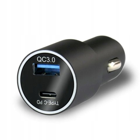 Ładowarka samochodowa EVERACTIVE USB 3.0 + USB-C 36W (CC-20Q) Ładowarka samochodowa EVERACTIVE USB 3.0 + USB-C 36W (CC-20Q)
