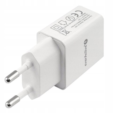 Ładowarka sieciowa 230V EVERACTIVE SC-200 1xUSB 2,4A biała Ładowarka sieciowa 230V EVERACTIVE SC-200 1xUSB 2,4A biała