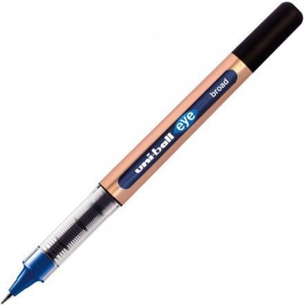 Pióro kulkowe 1mm UNI UB-150-10 niebieski obudowa złota Pióro kulkowe 1mm UNI UB-150-10 niebieski obudowa złota