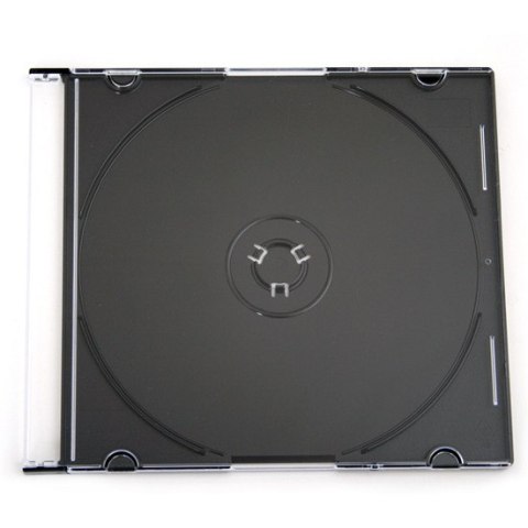 Pudełko na płytę CD slim 5,2mm czarna taca (56622) OMEGA Pudełko na płytę CD slim 5,2mm czarna taca (56622) OMEGA