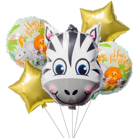 Zestaw balonów Zebra 5szt. BCF-697 GO PARTY Zestaw balonów Zebra 5szt. BCF-697 GO PARTY