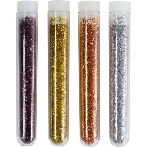 Brokat 4 kol.x 4g srebrny, złoty, miedziany, brązowy 439214 TITANUM Brokat 4 kol.x 4g srebrny, złoty, miedziany, brązowy 439214 TITANUM