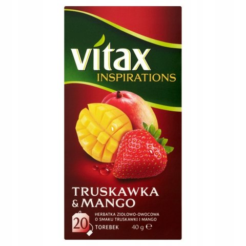 Herbata VITAX INSPIRATIONS (20 torebek) 40g Truskawka & Mango Herbata VITAX INSPIRATIONS (20 torebek) 40g Truskawka & Mango