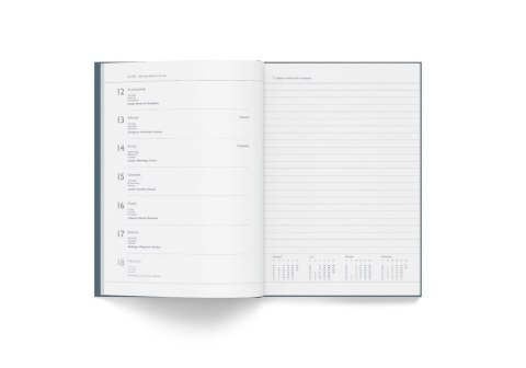 Kalendarz A5 tygodniowy niebieski z gumką FLEX 2025 9501636 HERLITZ Kalendarz A5 tygodniowy niebieski z gumką FLEX 2025 9501636 HERLITZ