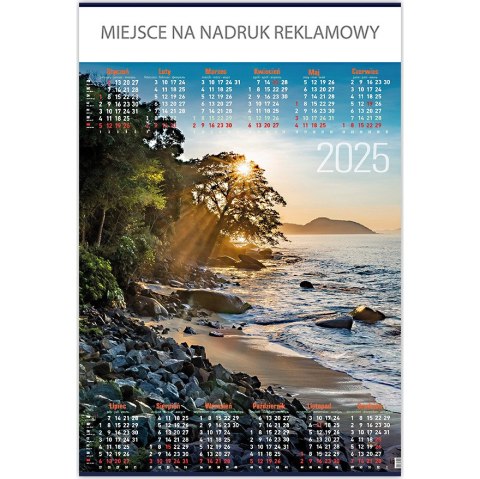 Kalendarz Plakatowy B1, P02 ZACHÓD 67x98cm TELEGRAPH Kalendarz Plakatowy B1, P02 ZACHÓD 67x98cm TELEGRAPH