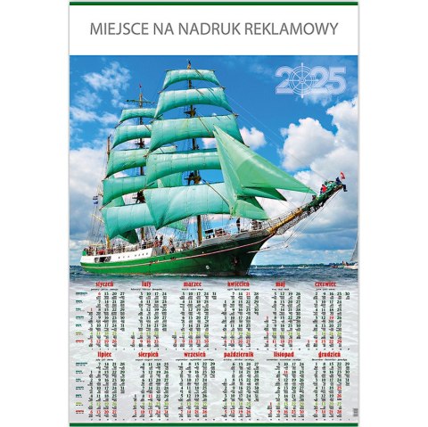 Kalendarz Plakatowy B1, P08 ŻAGLOWIEC 67x98cm TELEGRAPH Kalendarz Plakatowy B1, P08 ŻAGLOWIEC 67x98cm TELEGRAPH