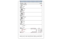Kalendarz biurowy MERKURY H5 stojący pionowy 152x225mm 2025 TELEGRAPH