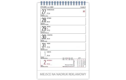 Kalendarz biurowy MERKURY H5 stojący pionowy 152x225mm 2025 TELEGRAPH Kalendarz biurowy MERKURY H5 stojący pionowy 152x225mm 2025 TELEGRAPH