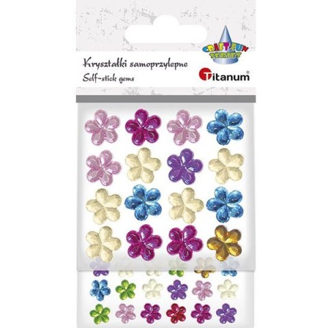 Kryształki samoprzylepne kwiatki mix kolorów 282750 TITANUM Kryształki samoprzylepne kwiatki mix kolorów 282750 TITANUM