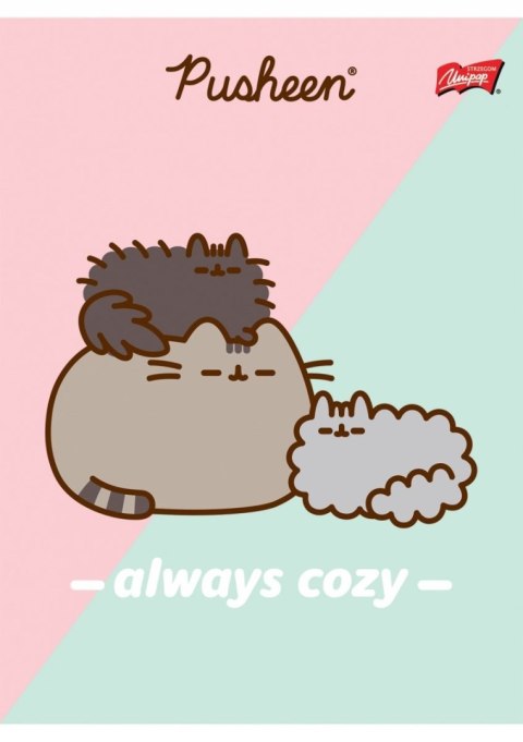 Zeszyt A5 32k 3linia kolorowa laminowany PUSHEEN Zeszyt A5 32k 3linia kolorowa laminowany PUSHEEN