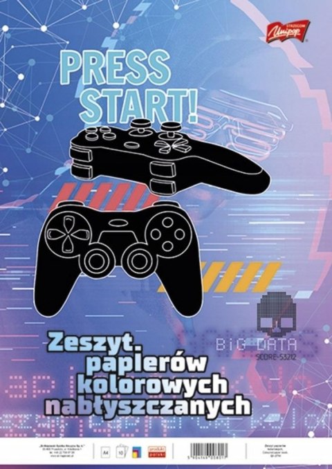 Zeszyt papierów kolorowych A4 10k nabłyszczany UNIPAP Zeszyt papierów kolorowych A4 10k nabłyszczany UNIPAP
