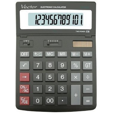 Kalkulator VECTOR DK206 12 pozycyjny Kalkulator VECTOR DK206 12 pozycyjny