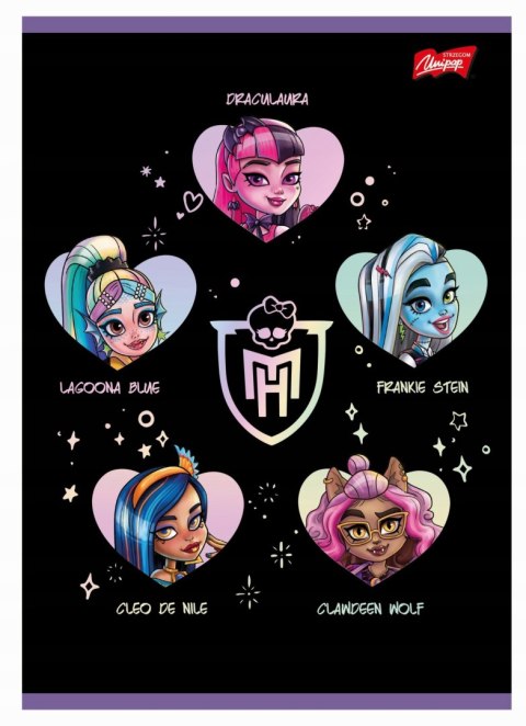 Zeszyt A5 32k kratka margines 70g MONSTER HIGH UNIPAP Zeszyt A5 32k kratka margines 70g MONSTER HIGH UNIPAP