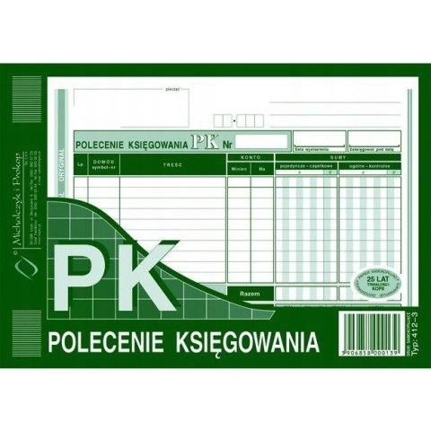 412-3 Polecenie księgowania A5 (oryginał +kopia ) 80k Michalczy k i Prokop 412-3 Polecenie księgowania A5 (oryginał +kopia ) 80k Michalczy k i Prokop