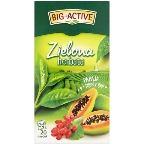 Herbata BIG-ACTIVE zielona (20 torebek) PAPAJA-JAGODY GOJI Herbata BIG-ACTIVE zielona (20 torebek) PAPAJA-JAGODY GOJI