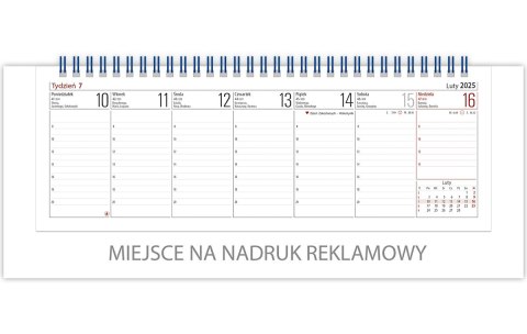 Kalendarz biurowy VOYAGER (H4b) - biały 268x97mm 2025 TELEGRAPH Kalendarz biurowy VOYAGER (H4b) - biały 268x97mm 2025 TELEGRAPH