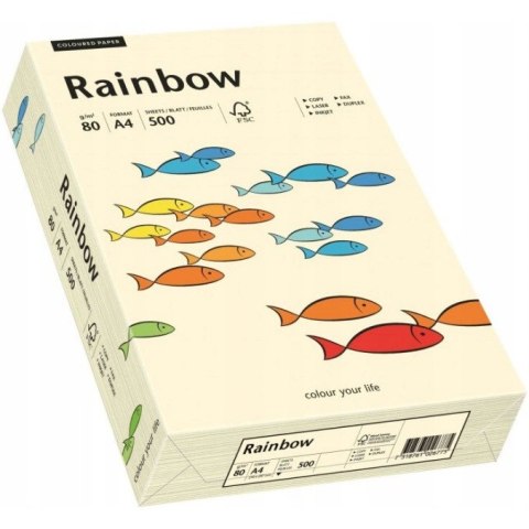 Papier ksero A4 160g RAINBOW R03 kremowy 250ark 88042257 Papier ksero A4 160g RAINBOW R03 kremowy 250ark 88042257