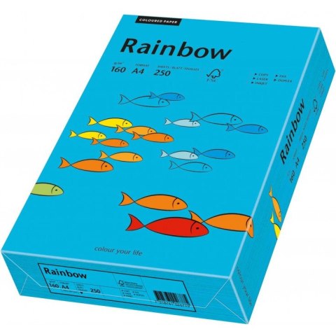 Papier ksero A4 160g RAINBOW R87 niebieski 250ark 88042747 Papier ksero A4 160g RAINBOW R87 niebieski 250ark 88042747