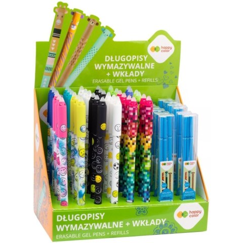 Display Długopis wymazywalny 0,5mm 36szt. + wkłady 36szt. w etui Mix2 HA 4120 MIX2 KP36-12 Happy Color Display Długopis wymazywalny 0,5mm 36szt. + wkłady 36szt. w etui Mix2 HA 4120 MIX2 KP36-12 Happy Color