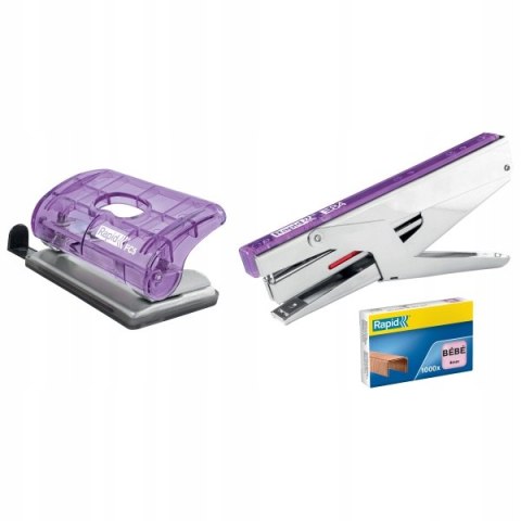 Dziurkacz mini Rapid Colour`Breeze FC5 10 kartek lawendowy 5001534 RAPID Dziurkacz mini Rapid Colour`Breeze FC5 10 kartek lawendowy 5001534 RAPID
