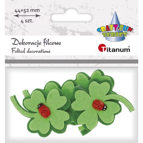 Filcowe KONICZYNKI z drewnianą biedronką 4szt. 399123 TITANUM Filcowe KONICZYNKI z drewnianą biedronką 4szt. 399123 TITANUM