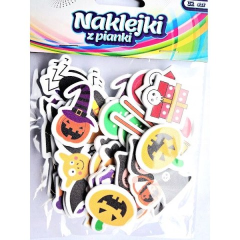 Naklejki z pianki HALLOWEEN pająki, eliksiry, nietoperze,trumny (32 szt.) PVH5 BREWIS Naklejki z pianki HALLOWEEN pająki, eliksiry, nietoperze,trumny (32 szt.) PVH5 BREWIS