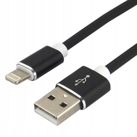 Kabel USB-A -> Lightning 1,5m 2,4A silikonowy czarny EVERACTIVE (CBS-1.5IB) Kabel USB-A -> Lightning 1,5m 2,4A silikonowy czarny EVERACTIVE (CBS-1.5IB)